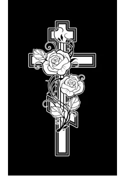 Крест гравировка на памятнике