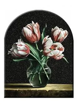 Фотокерамика в виде Цветов на могилу