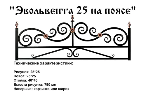 Ограда Эвольвента 25 на поясе